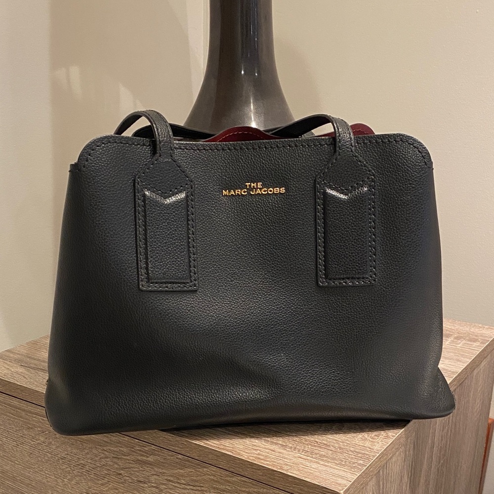 Marc Jacobs Black Satchel with Red Interior